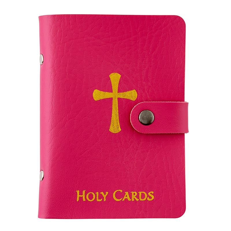 Gold Stamped Leatherette Holy Card Holder