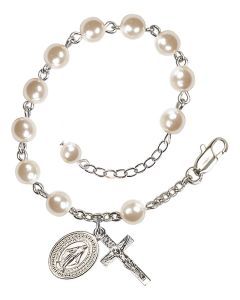 Rosary Bracelet 6MM Pearl Cream