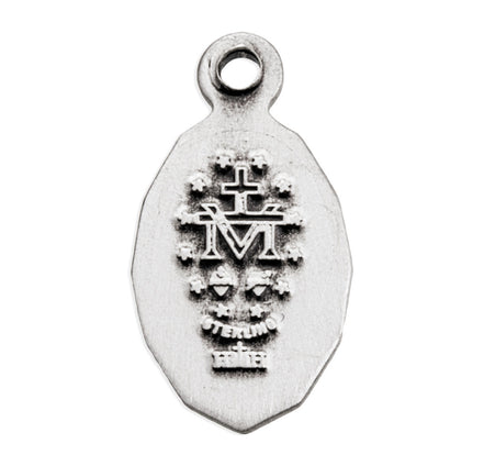 Sterling Silver Tiny Miraculous Medal 13" Chain