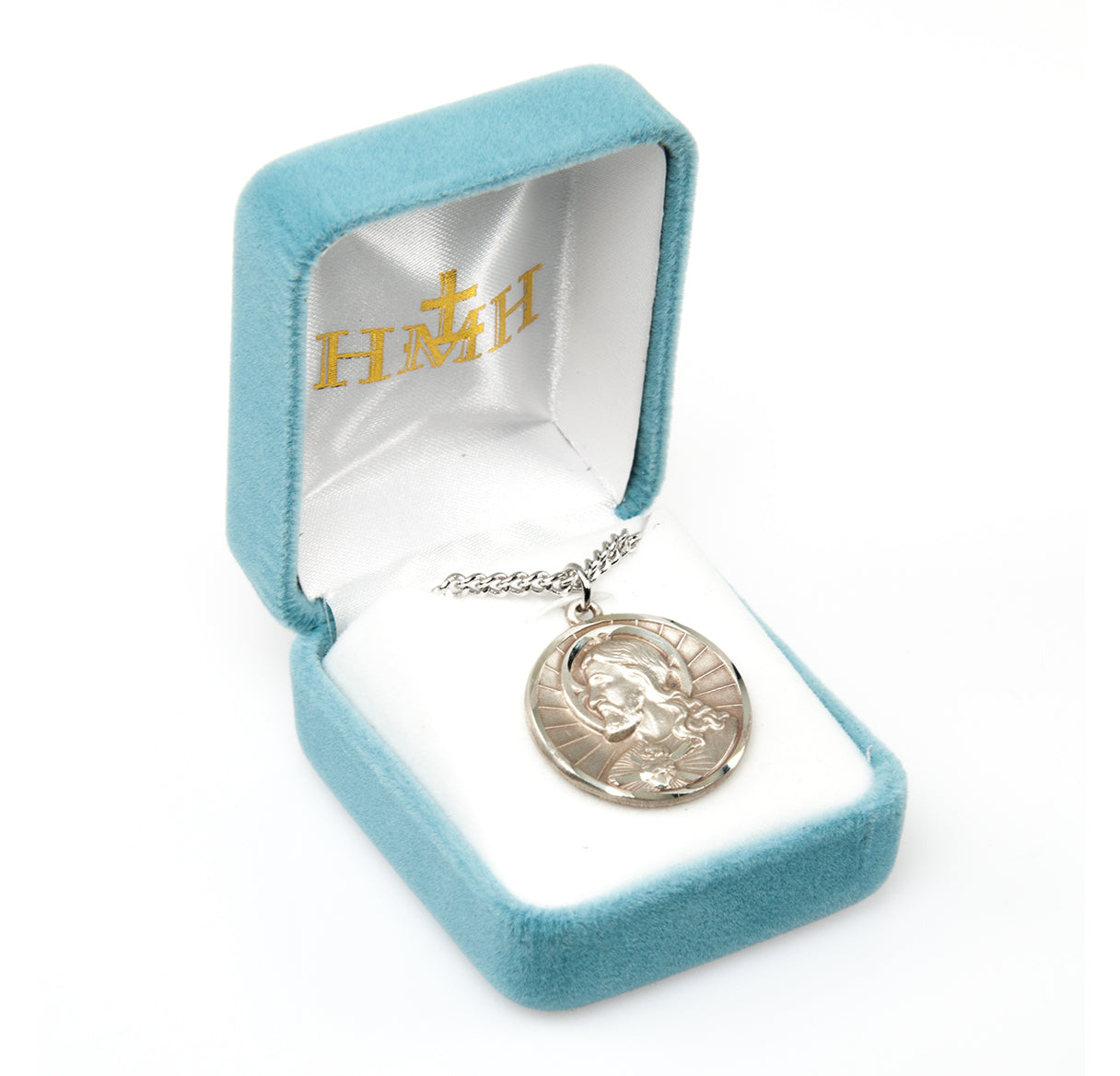 1" Sterling Silver Scapular Medal with 24" Chain