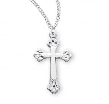 Sterling Silver Fancy Crucifix 18" Chain