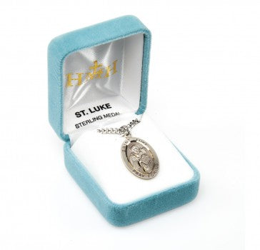 St. Luke Oval Sterling Silver Medal