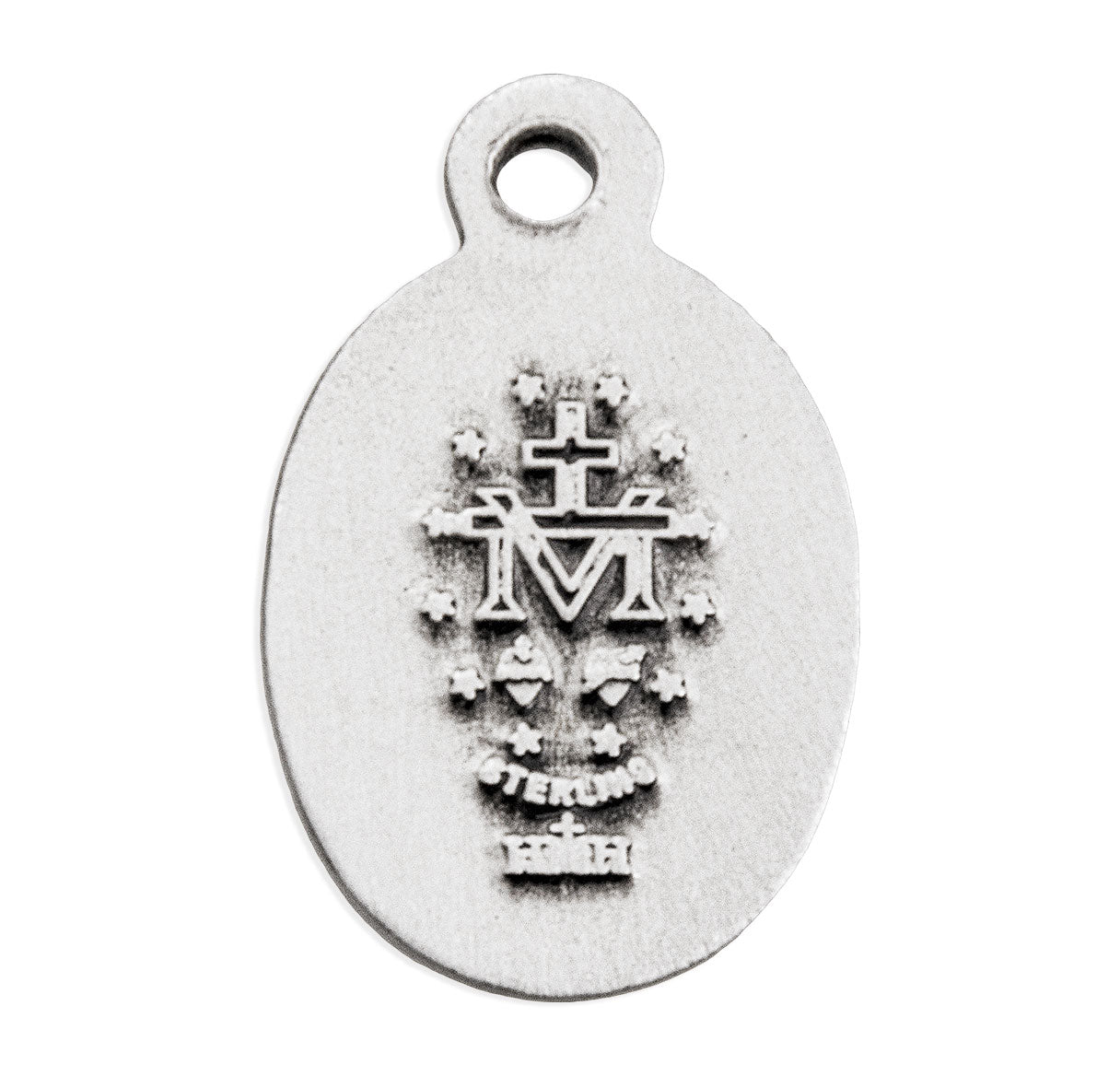 Sterling Silver Oval Miraculous Medal 13" Chain
