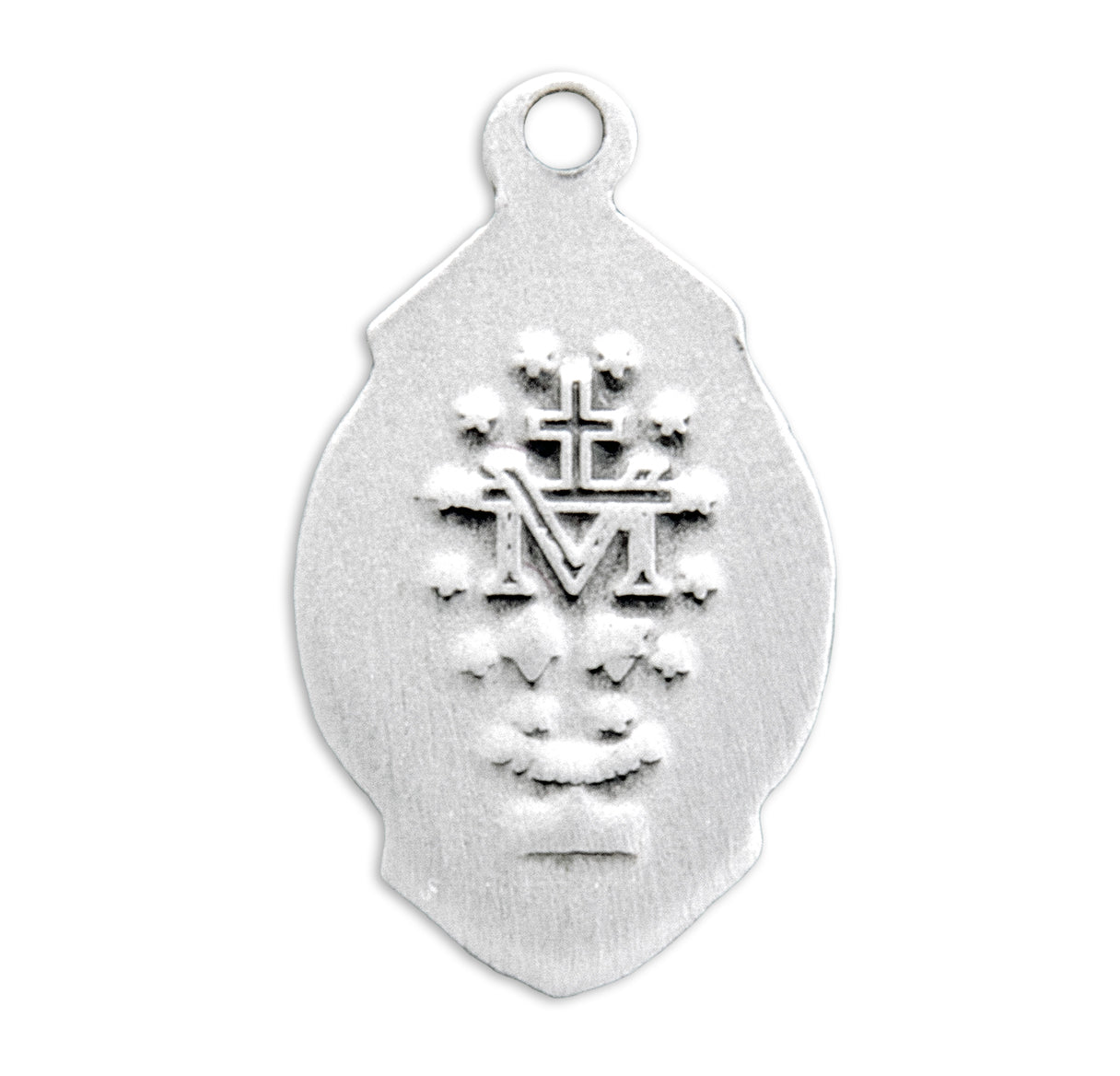Sterling Silver Baby Miraculous Medal with Scalloped Edging 13" Chain
