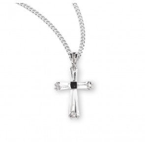 Cubic Zirconia Cross - 18" chain