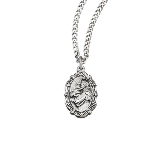 Sterling Silver Saint Anthony Medal 18" Chain