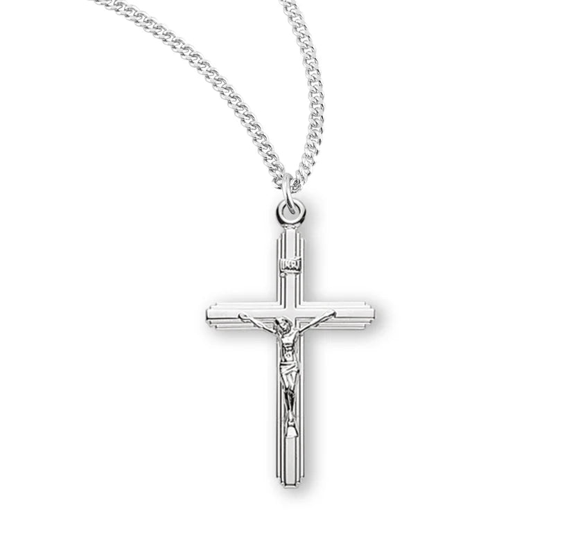 Sterling Silver Crucifix 18" Chain