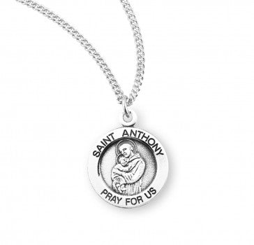 St. Anthony Sterling Silver Round Medal
