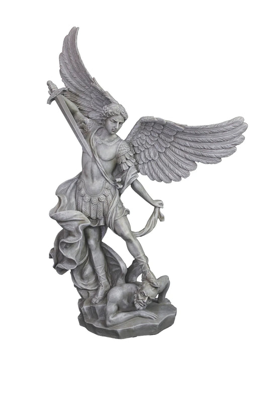 St. Michael in stone finish 14.5" Veronese Collection