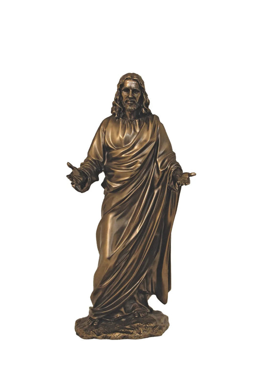 Welcoming Christ in cold cast bronze (NO hand-painted color) 12.25" Veronese Collection