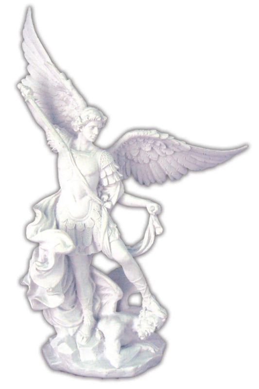 St. Michael in white 9"