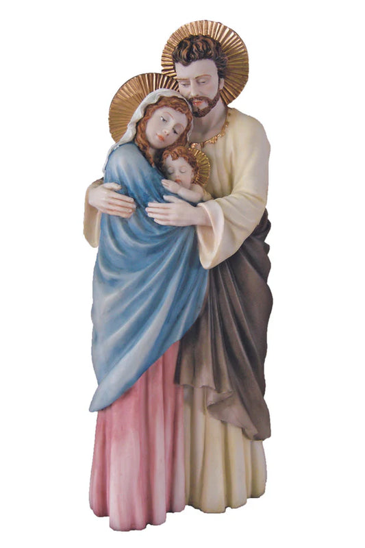 Holy Family statue in fully hand-painted color 10"