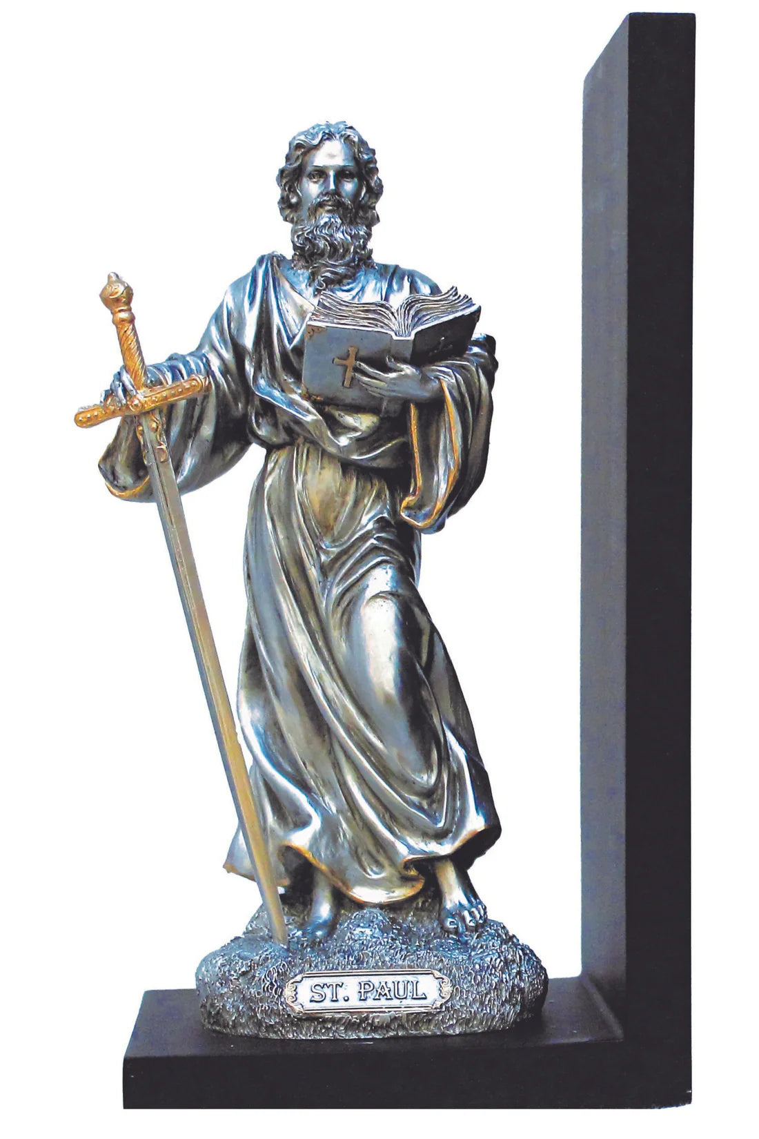 St. Paul Bookend in pewter style finish with gold highlights