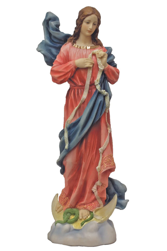 Our Lady Undoer of Knots statue in fully hand-painted color 8" Veronese Collection