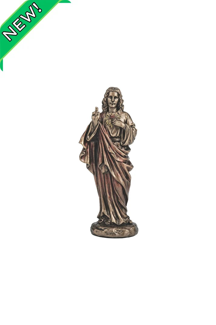Sacred Heart of Jesus Cold Cast Bronze 3.5"