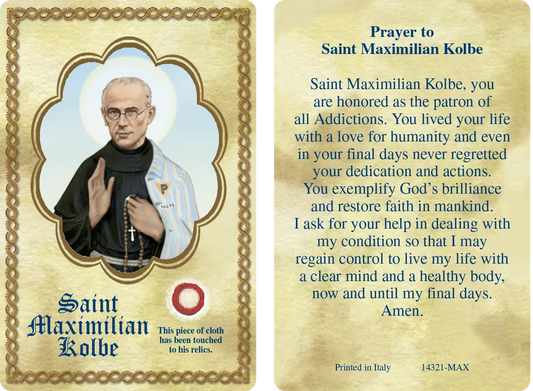 Saint Max Kolbe Relic Card