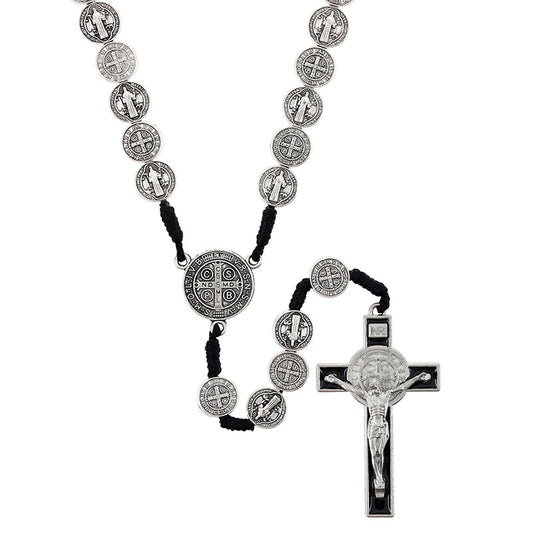 St. Benedict Medals Corded Rosary