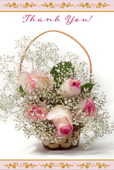Thank You - 4 5/8 X 6 3/4 - Gold Decoration & Embossed