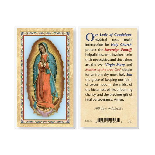Guadalupe Holy Card
