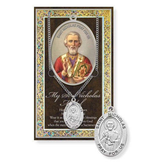 St. Nicholas Pewter Medal Necklace