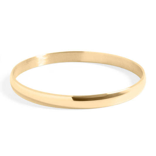 18K Gold PVD Coated Engravable Stainless Steel Bangle
