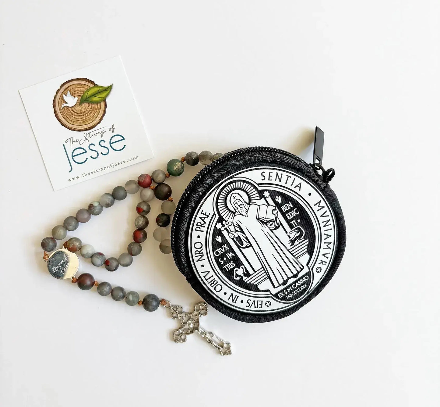 St. Benedict Medal Rosary Pouch