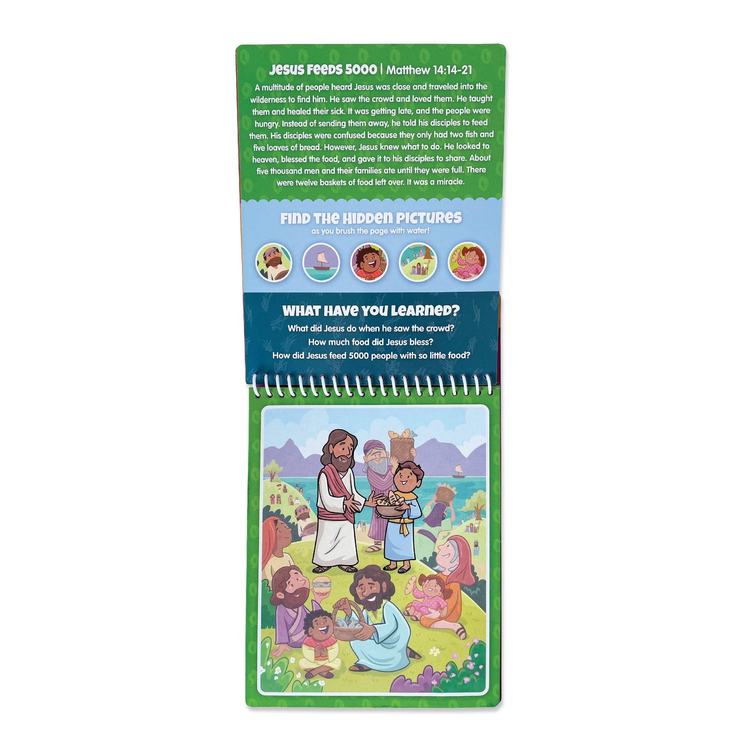 New Testament #2 Aqua Brush Activity Book, Reusable Travel Activity