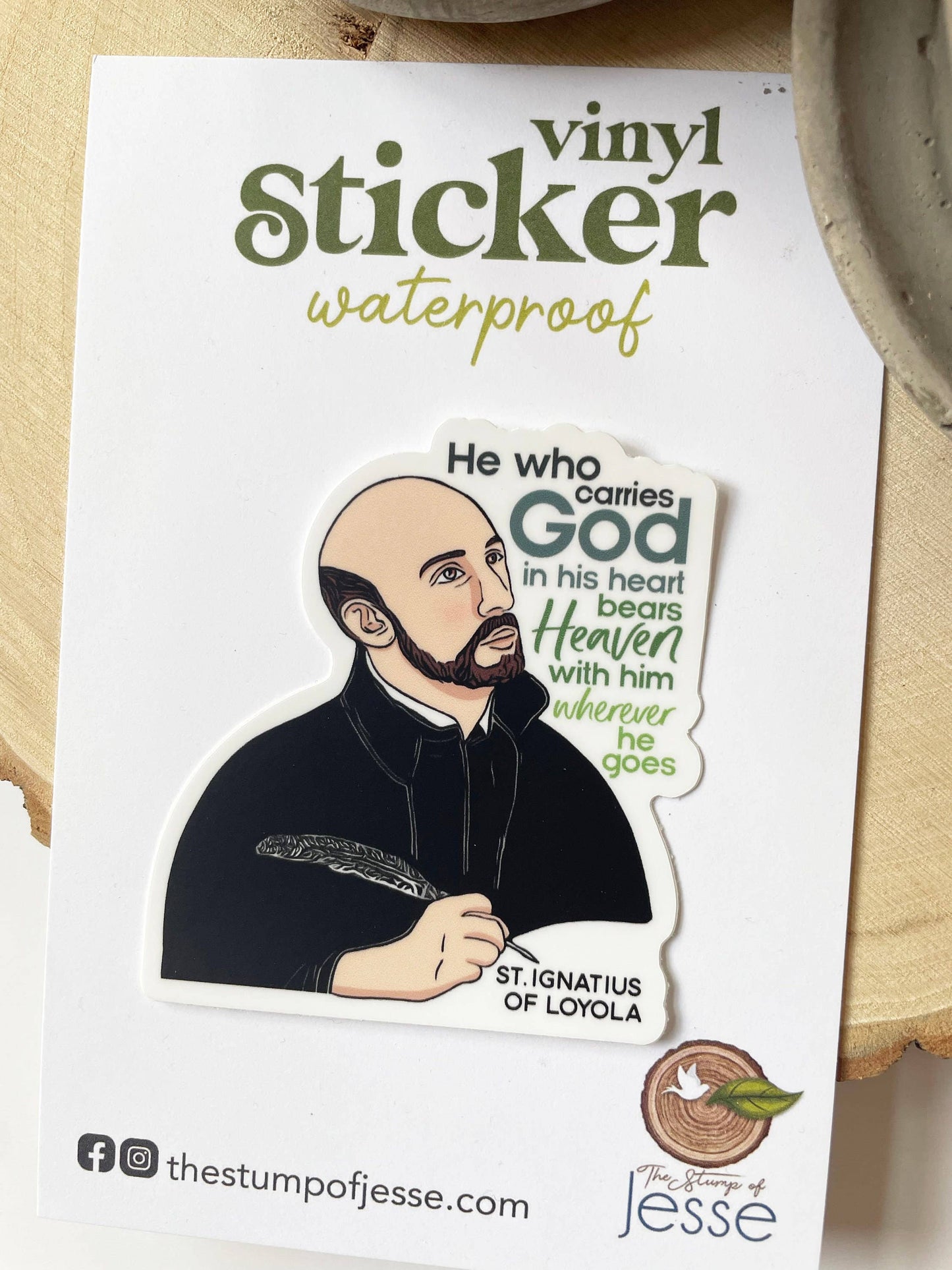 St. Ignatius of Loyola Waterproof Catholic Sticker