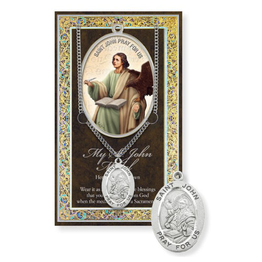 St. John the Evangelist Pewter Medal Necklace