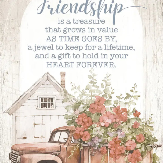 Friendship Is A Treasure Plaque 4X6