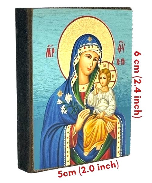 Virgin Mary Eternal Bloom Silk Screen Icon Magnet