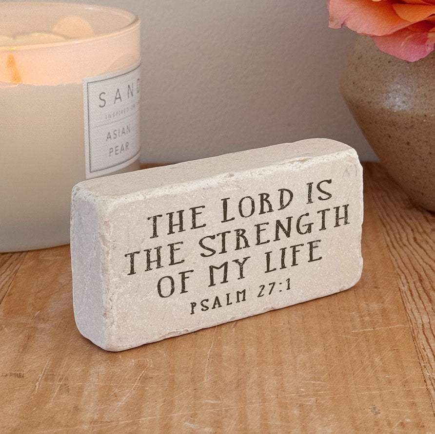 Psalm 27:1 Stone Block