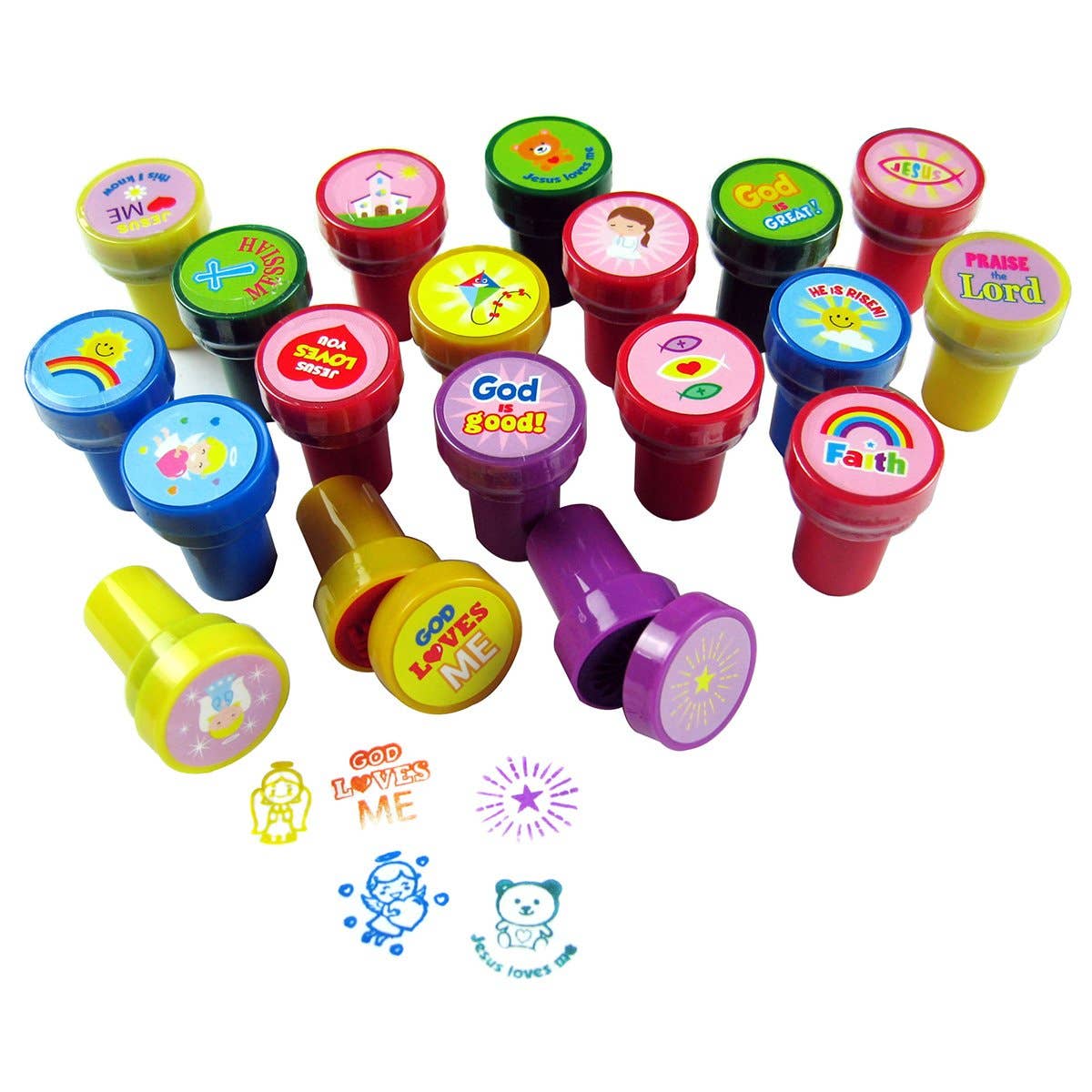 50 Pcs Religious Assorted Stampers for Kids
