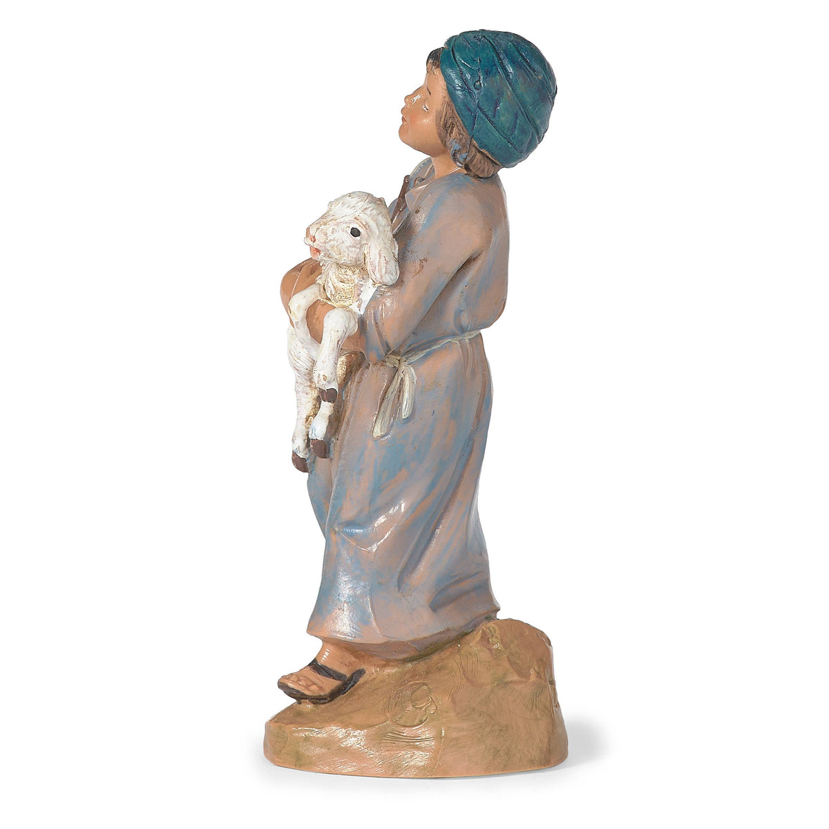 5" Scale Silas, Boy Shepherd With Sheep Nativity Figure