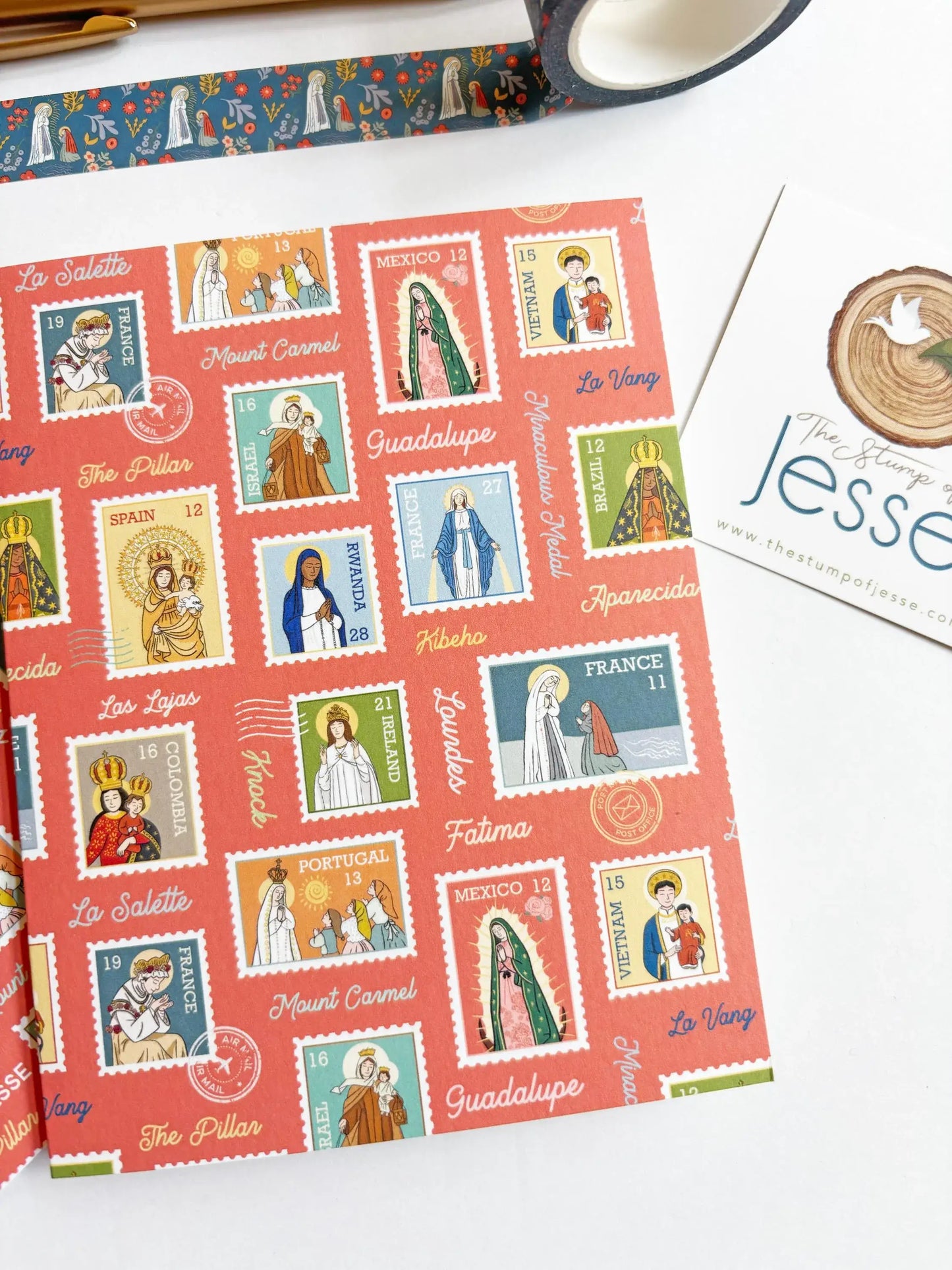 Ave Maria Post Red Greeting Card