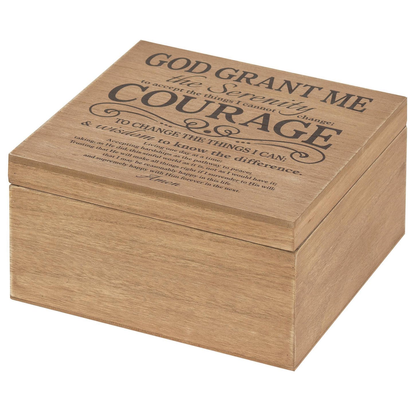 Keepsake Wood Box Serenity Prayer