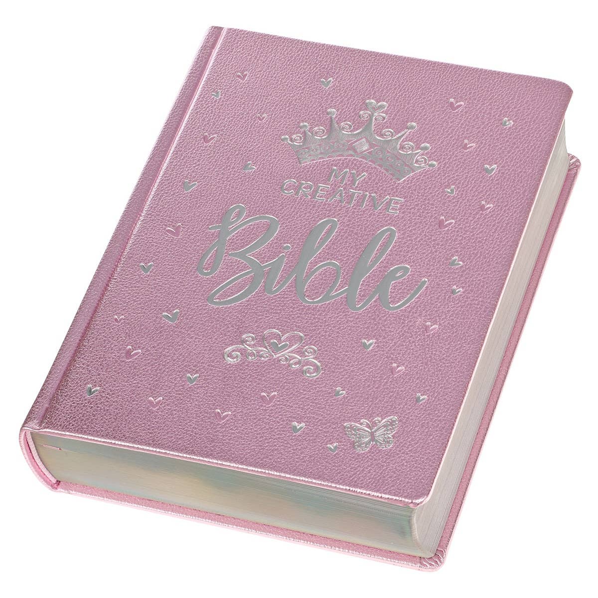 Metallic Pink Faux Leather My Creative Bible for Girls - an
