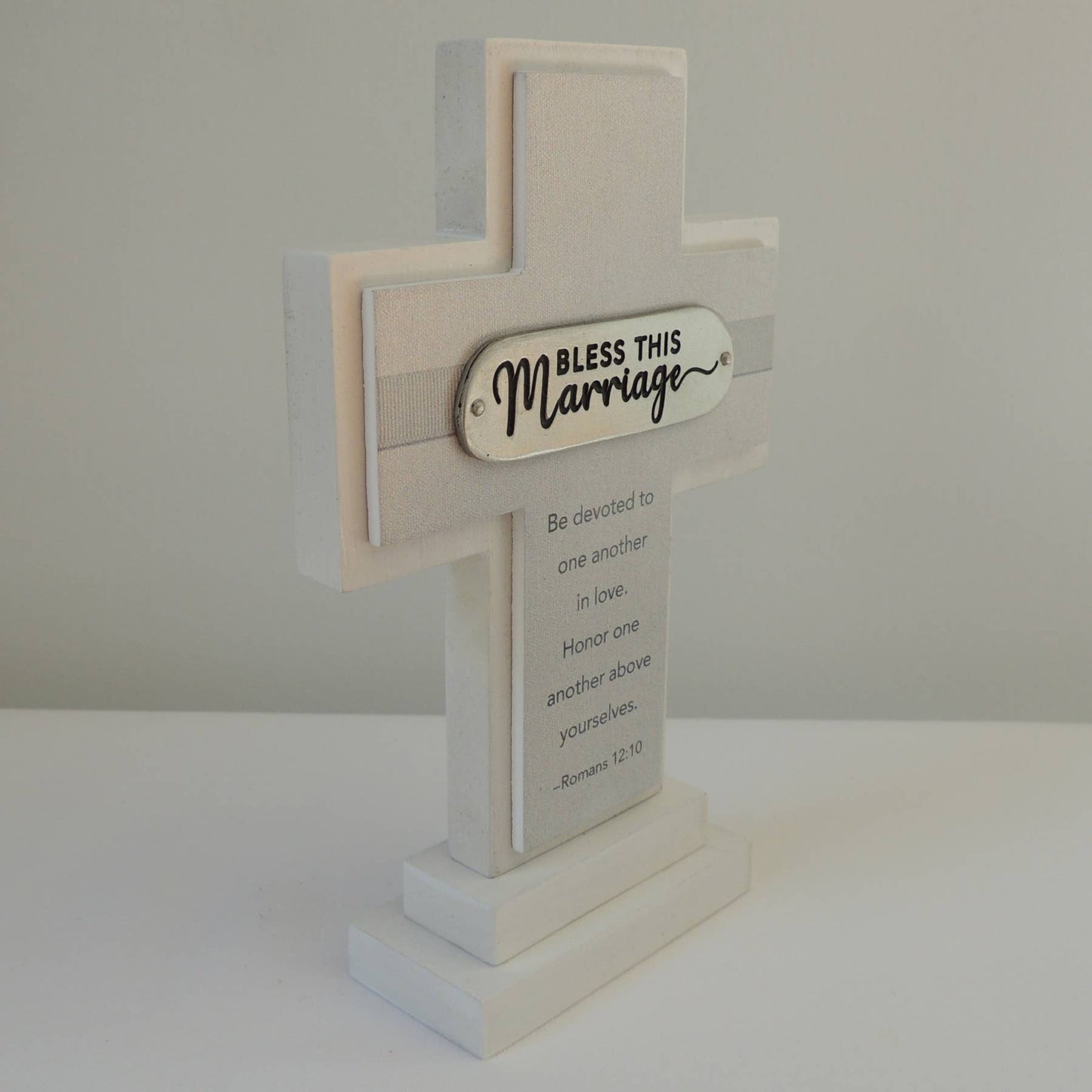 Bless This Marriage Standing Cross