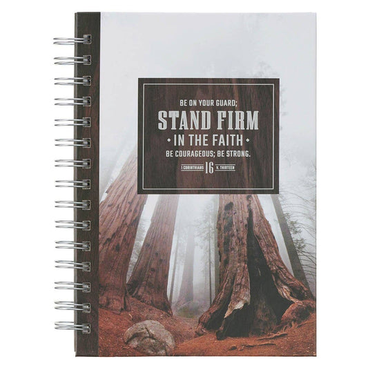 Journal Spiral Brown Stand Firm In The Faith 1 Cor. 16:13