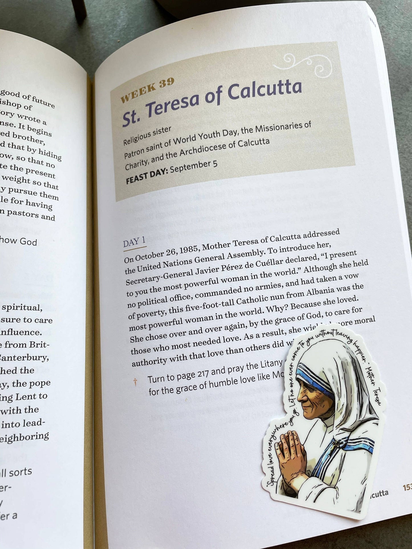 Mother Teresa of Calcutta Catholic Sticker