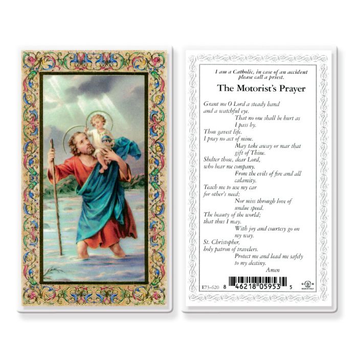 St. Christopher Laminated Holy Card