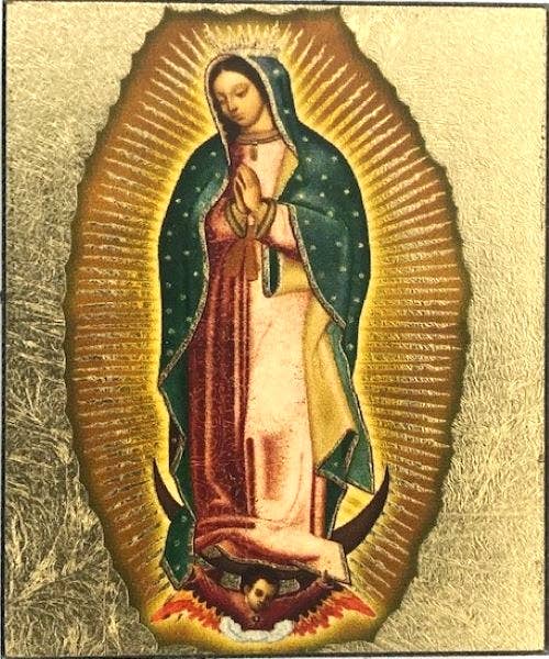 Virgin Mary of Guadalupe Silk Screen Icon Magnet