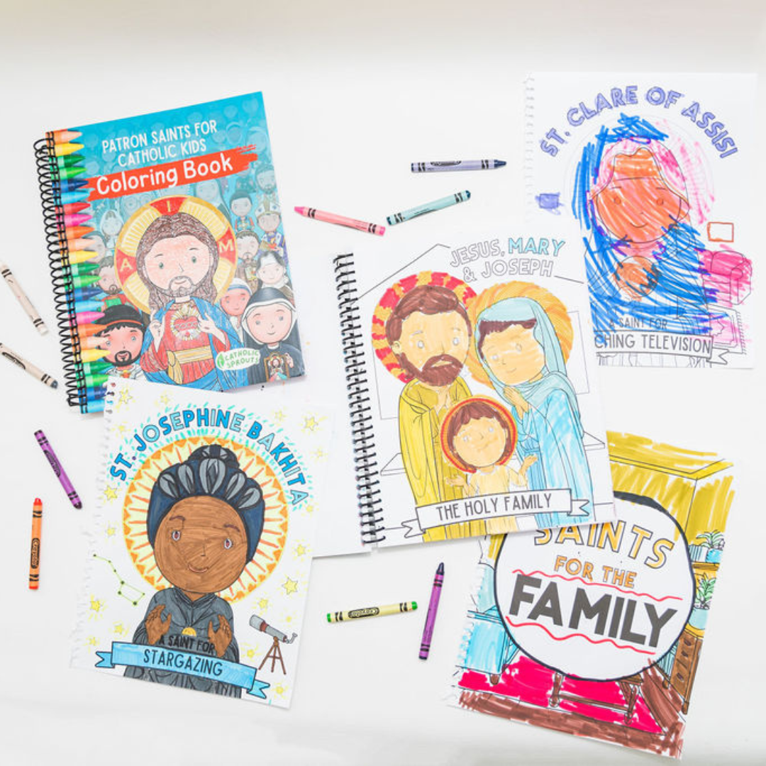 Patron Saints for Catholic Kids Coloring Book