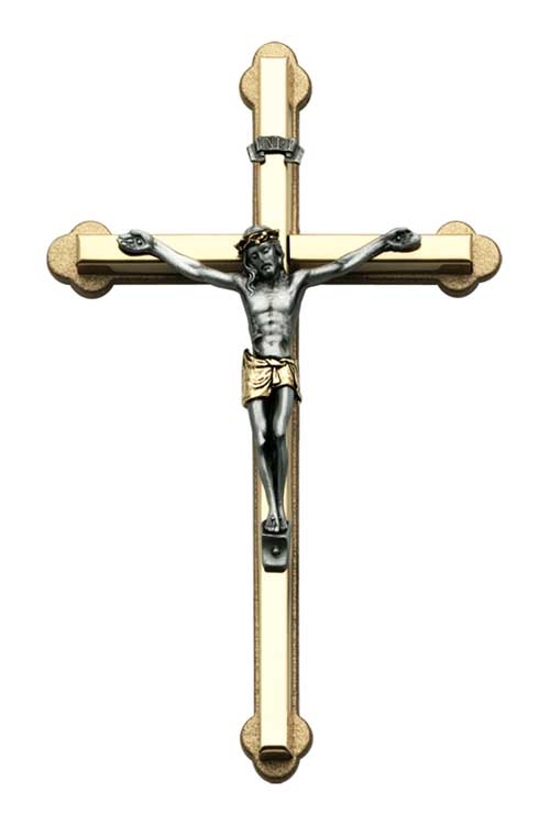 2-tone Wall Crucifix 6”