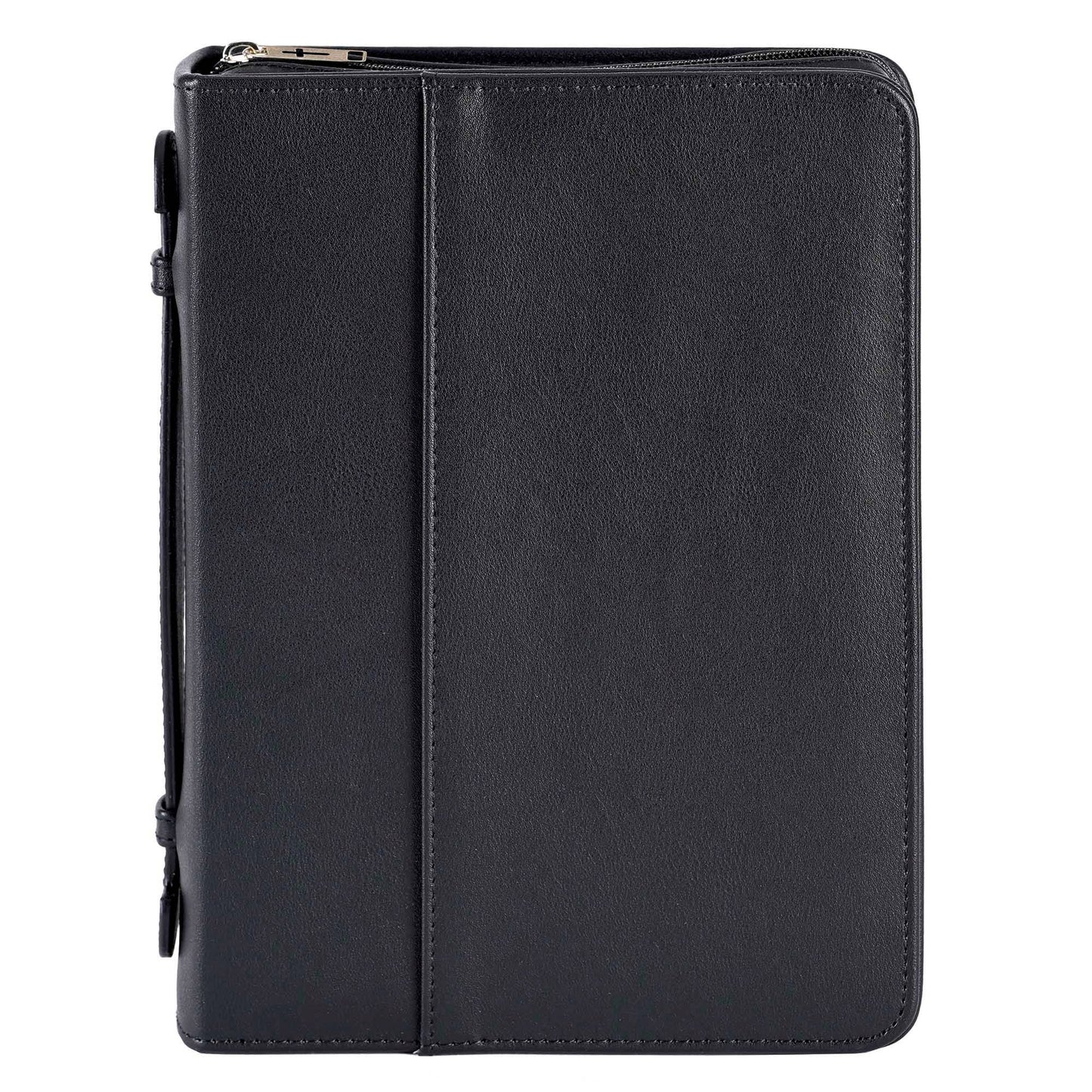 Black Faux Leather Hardshell Bible Cover XXL
