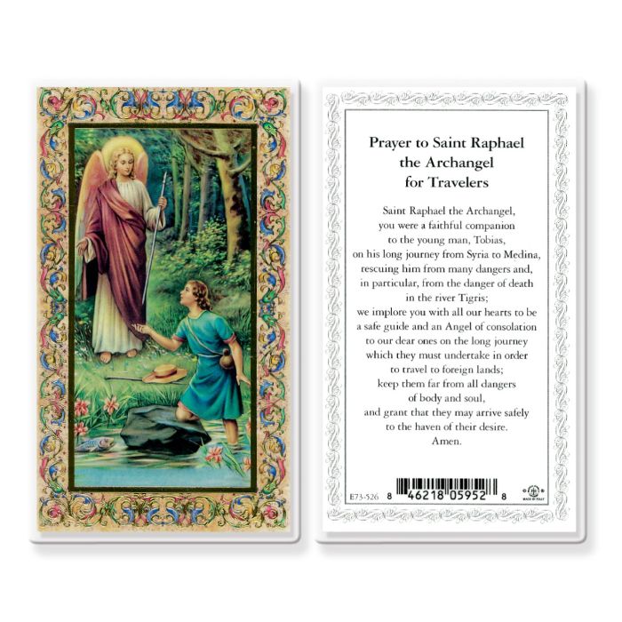 St. Raphael Laminated Holy Card