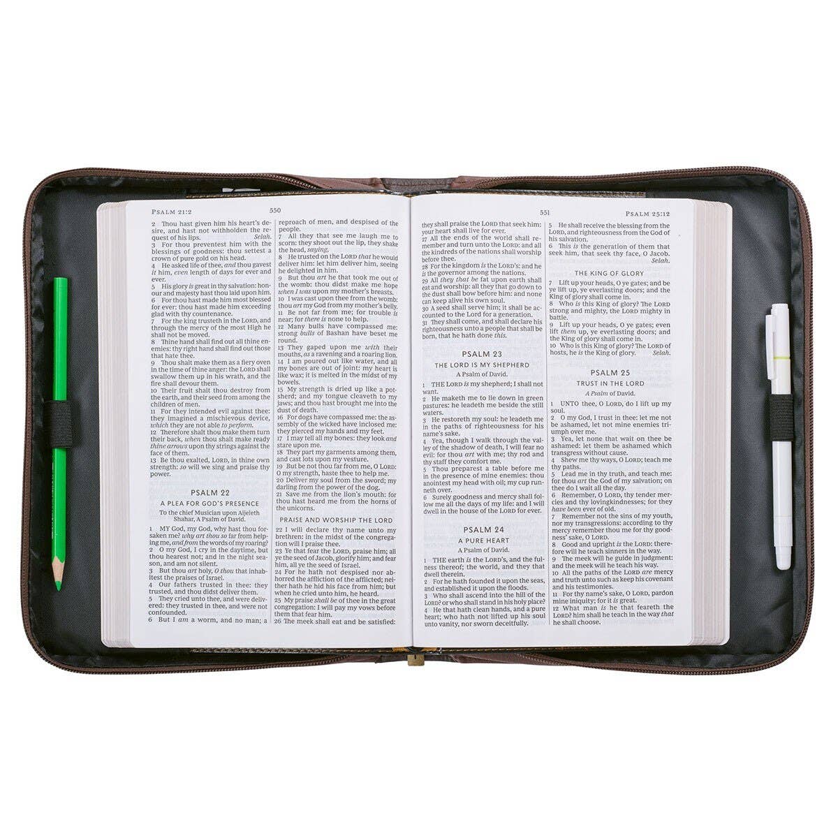 Bible Cover Classic Two-tone Lord is My Strength Ex. 15:2