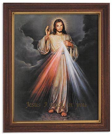 Divine Mercy Framed Print 12.5"