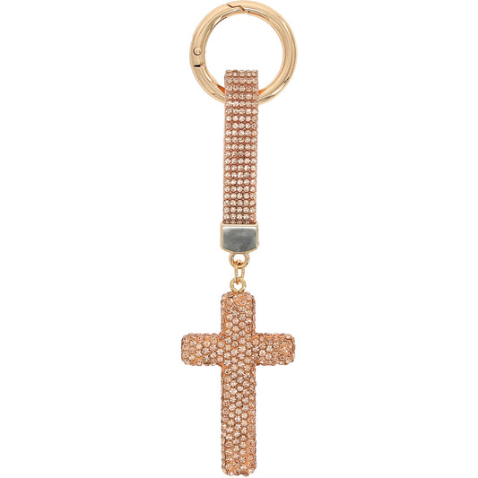 Cross - Gemmed Keychain