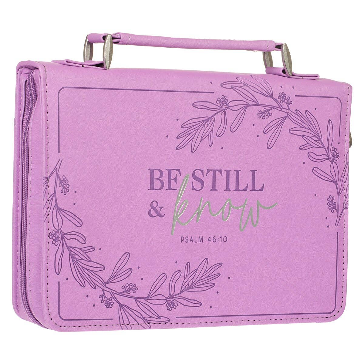 Bible Cover Fashion Purple Be Still & Know Ps. 46:10